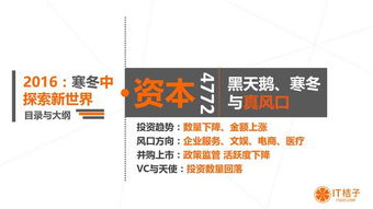 一文讀懂2016年中國互聯網創業與投資 風口、資本與拐點